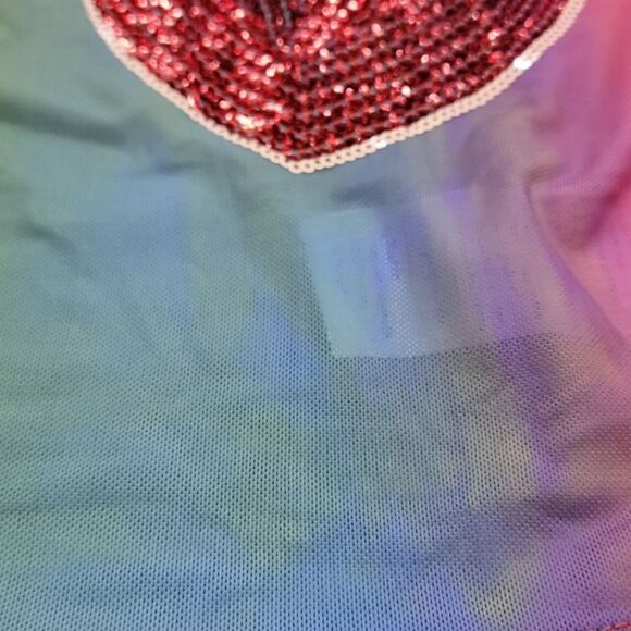 Iron Fist Heart Somewhere Mesh Crop Multicolor Tank Top Size S - Picture 6 of 13
